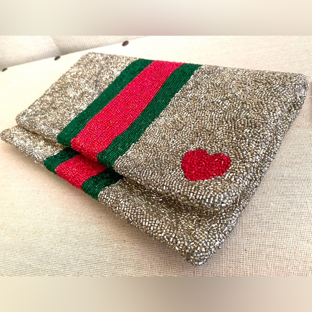 Tiana Custom beaded Clutch, NWT